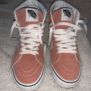 VANS PINK HIGHTOP WOMENS SIZE 7